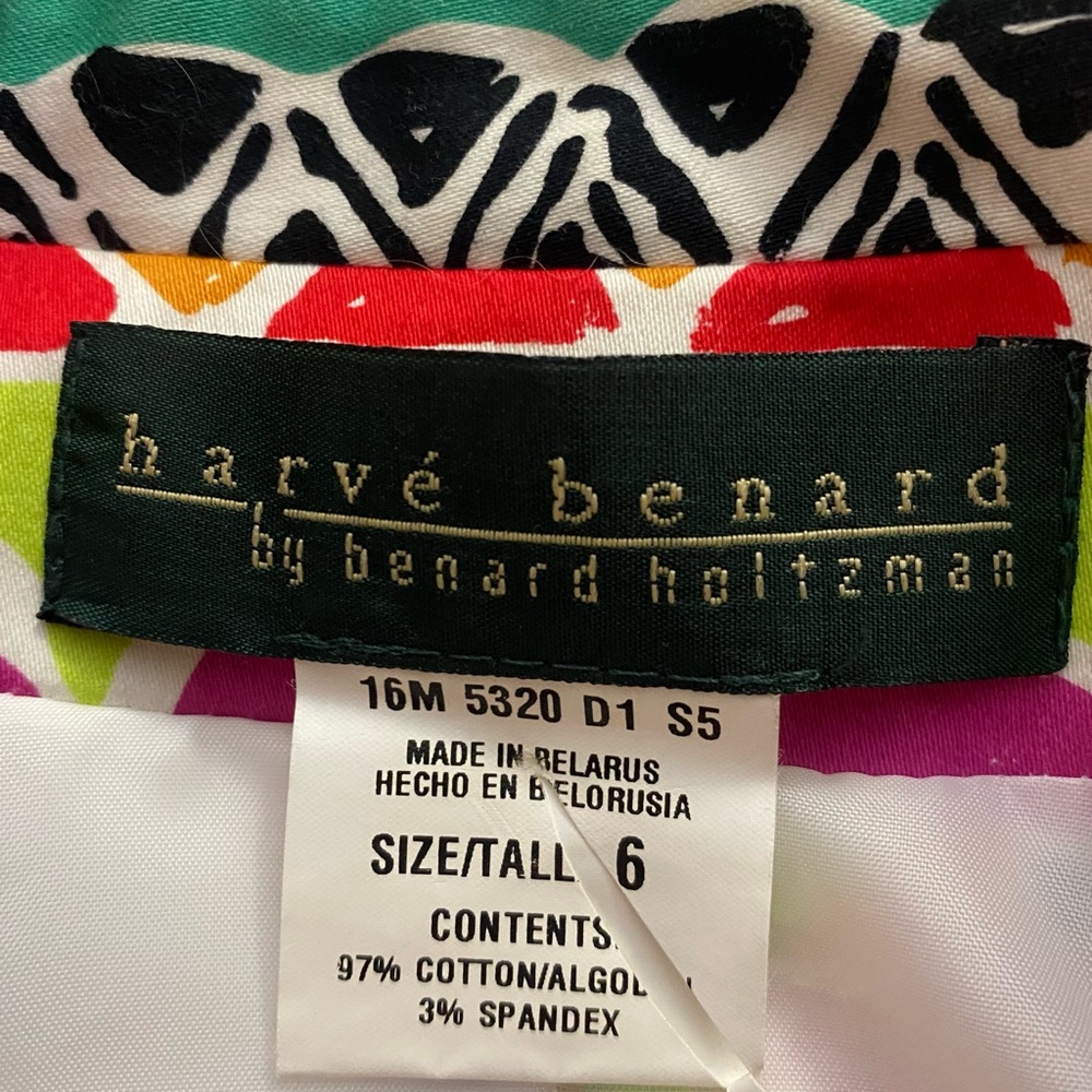 Vintage Harve Benard Blazer Tall 6 Full Zip Colorful Geometric All Over Print - Picture 2 of 8